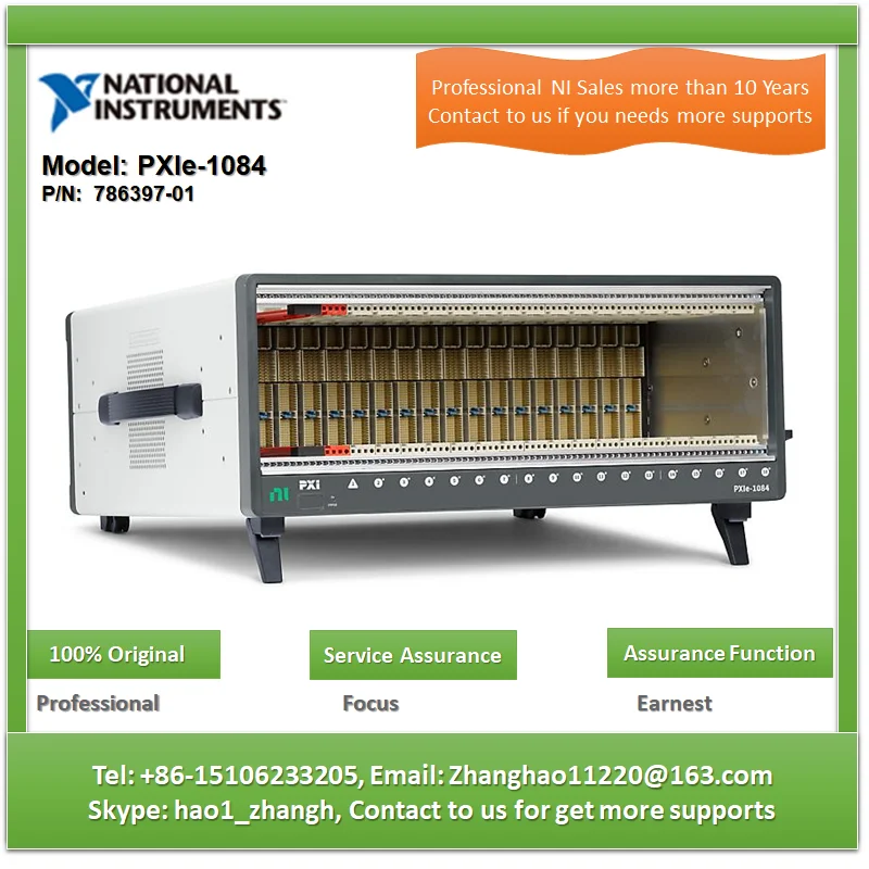 

NI PXIe-1084 18-Slot (17 Hybrid Slots), Up to 4 GB/s PXI Chassis