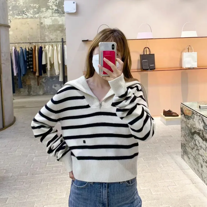 

Wool Knitted Sweater Coat South Korea Women Knit CardiganS 22856