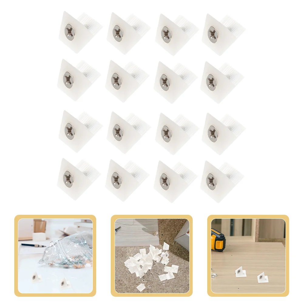 

Drawer Bottom Furniture Repair Kit Support Angle Code Brackets Bracket Mending Plastic Fastener Brace Corner Sagging Screws