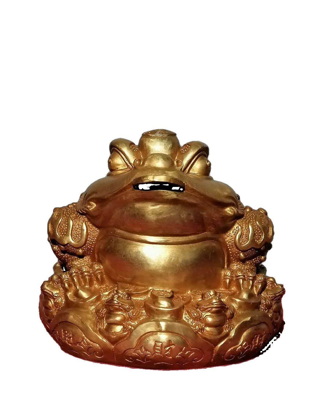 

Золотая жаба LAOJUNLU в форме старых бронзовых шин для гостиной и офиса, украшение на удачу, уникальная форма, хорошо Сохраненная длина 19 см