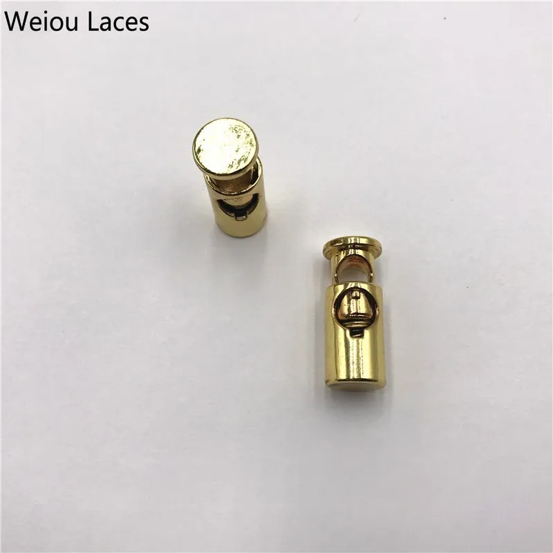 Weiou(20Pcs/10sets) Luxury Shoe Buckle Stoppers Zinc Alloy Metal Cord Lock Hollow Spring Buckles Drawstring Stops Accessories