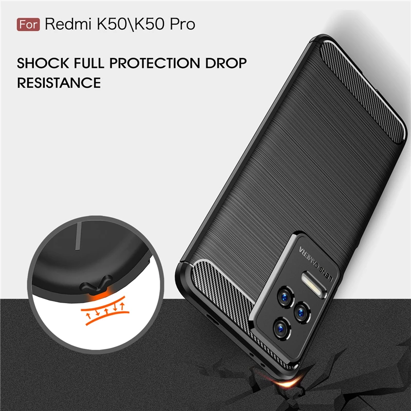For Xiaomi Redmi K50 Pro Case Silicone Shell Rubber Bumper Protective Case For Redmi K50 Pro Cover For Redmi K50 Case