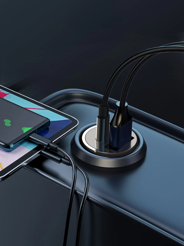 

1 шт., автомобильное зарядное устройство USB QC3.0 PD