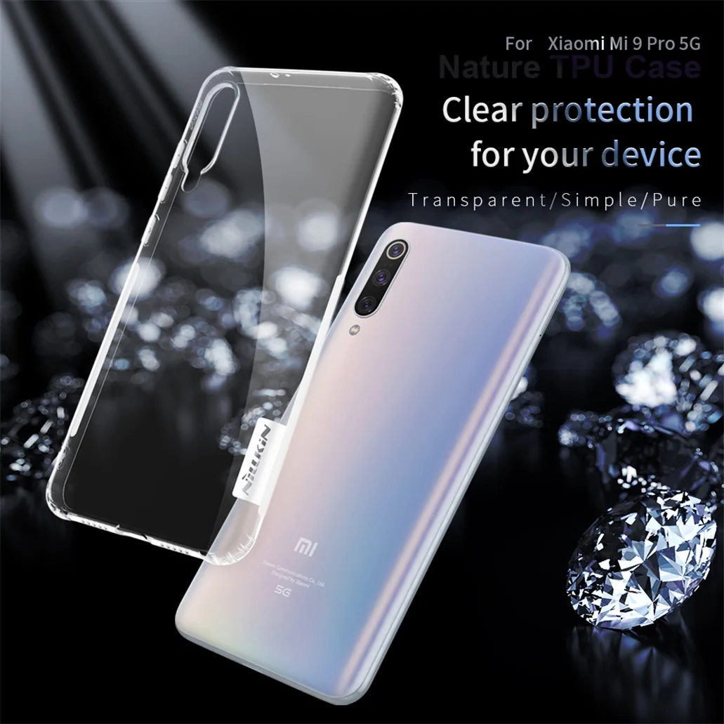 

Чехол Nillkin для Xiaomi Mi 9 Pro, чехол для телефона, натуральный прозрачный мягкий силиконовый чехол из ТПУ Для Xiaomi Mi9 Pro, чехол для телефона