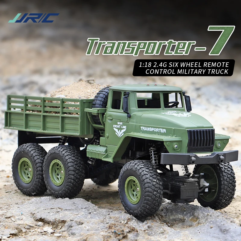 Фото JJRC Q68 Q69 1/18 2,4G 4WD матовый двигатель желто-зеленый Радиоуправляемый внедорожник военный грузовик модель RTR детские игрушки для мальчиков №2