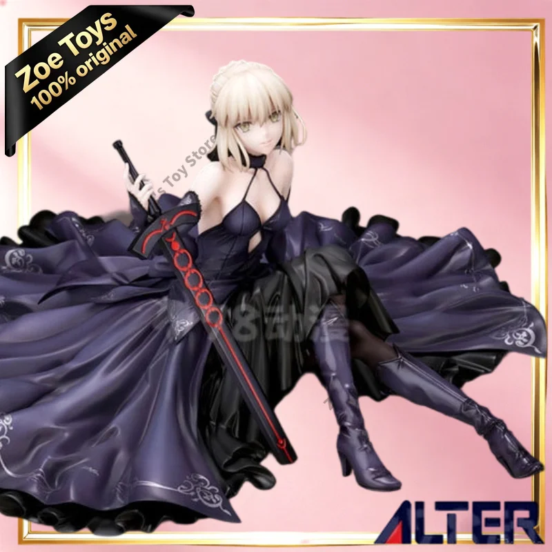 Фото В наличии 100% оригинальная фигурка ALTER FGO Black Saber Alter в вечернем платье, 1/7, из ПВХ, официальная лицензионная коллекционная фигурка, подарок. №1