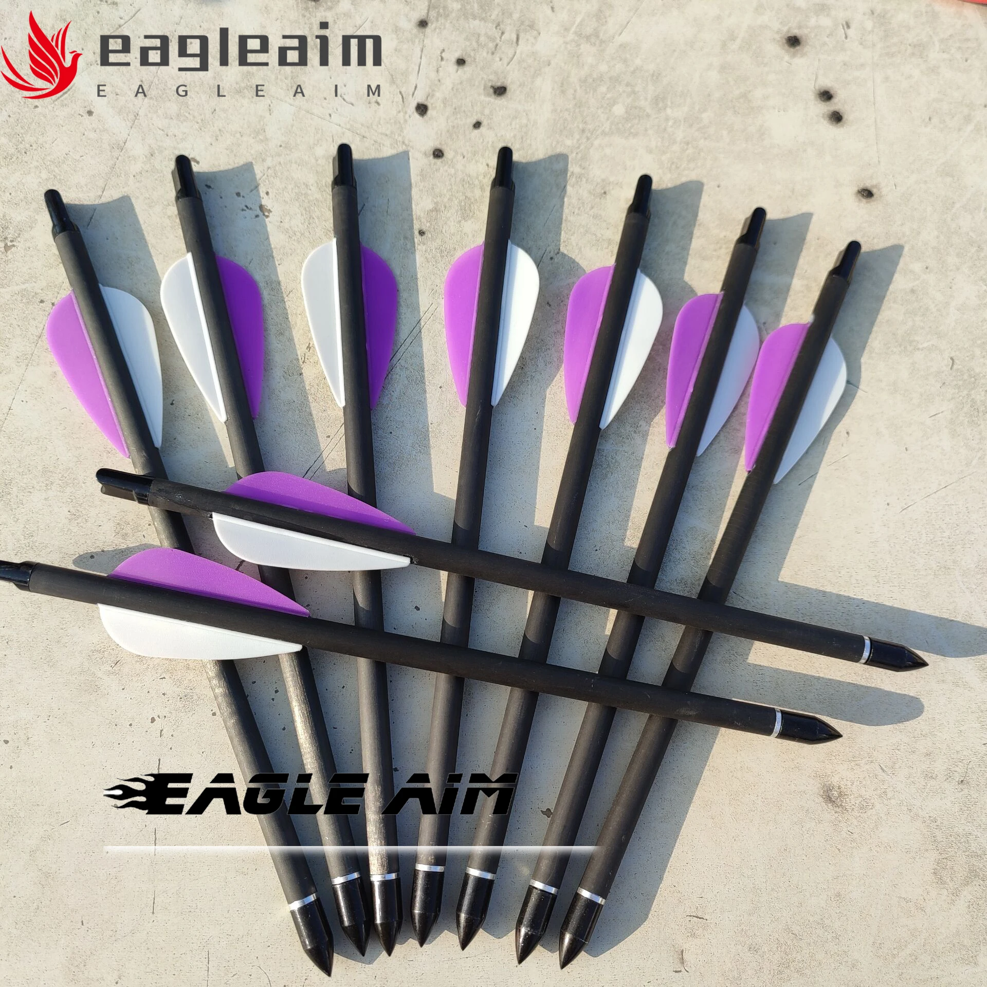 Bolts 7.5inch Pure Carbon Arrow Bolts For Crossbow Ek System R9 Hunting Archery Shooting