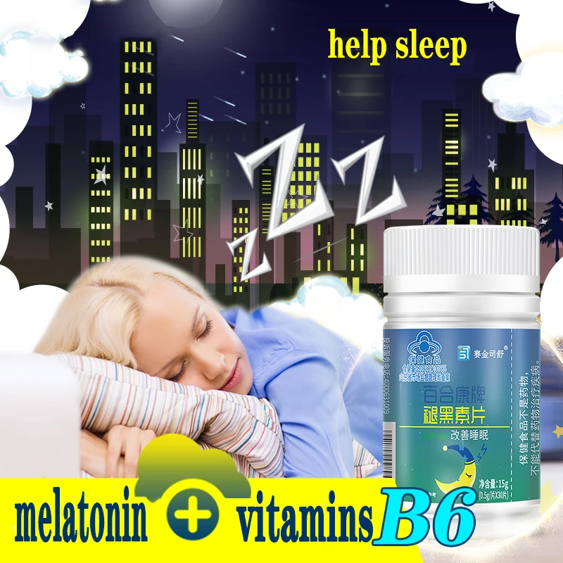 

Melatonin Sleeping Pill Fast Dissolving Helps Improve Insomnia Dietary Supplement