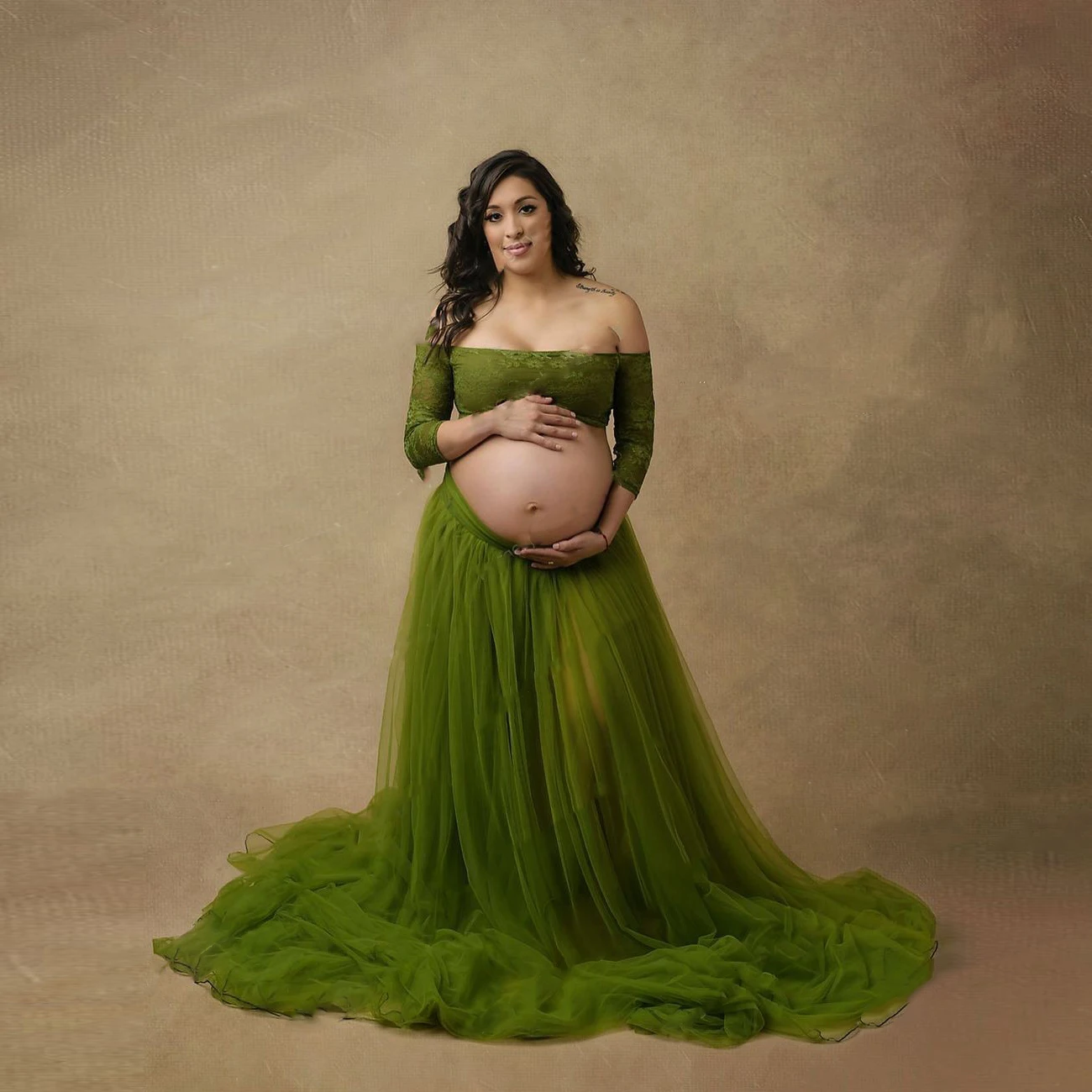 

Юбка-макси для беременных с поясом на резинке