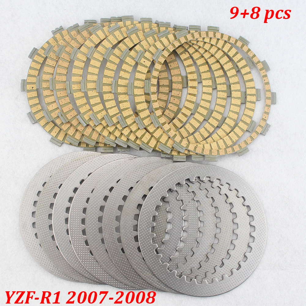 

Детали для двигателя мотоцикла, бумажные фрикционные пластины сцепления, стальные пластины, наборы дисков для YAMAHA YZF1000 R1 YZF-R1 YZFR1 1999-2014