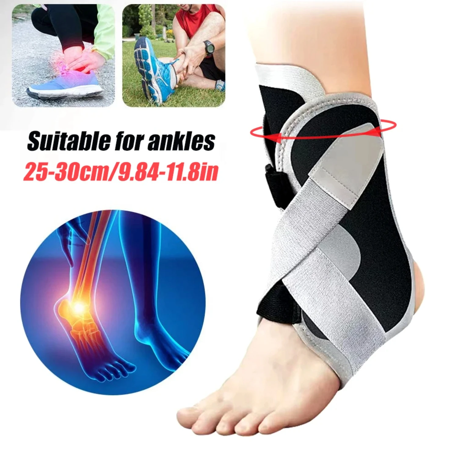 Ankle Braces Bandage Straps Sports Safety Adjustable Support Protector Fracture Sprain Ligament Strain