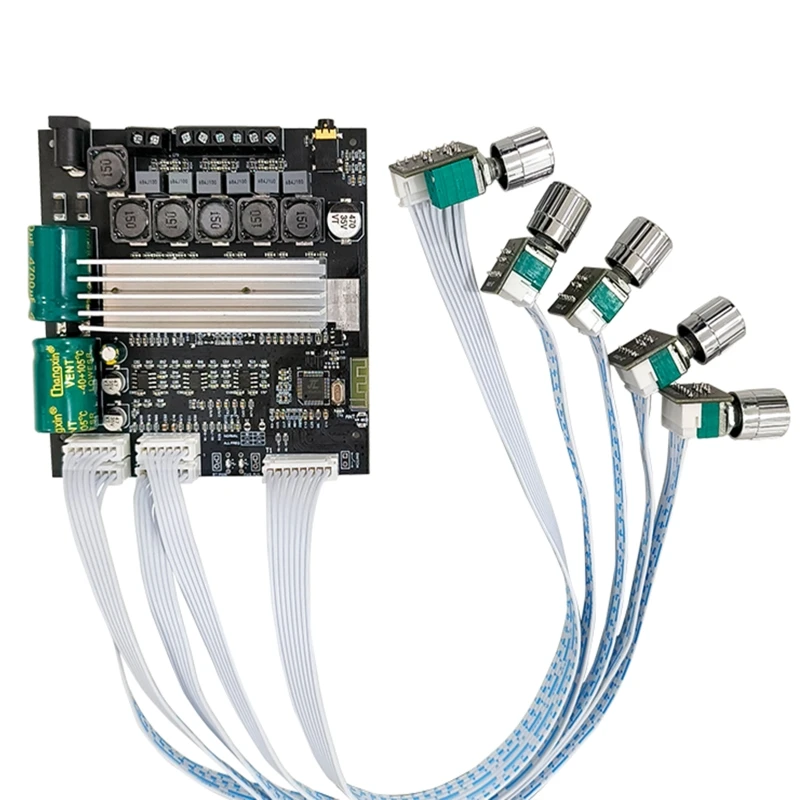

BT- Power Amplifier Board with Subwoofer 2.1 Channel 50W×2+100W 12V-24V Audio Power Amplifier Module for DIY BT- Audio