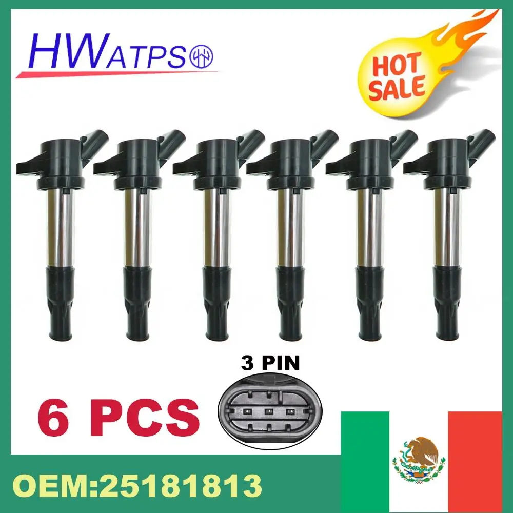 

6 шт. для Chevrolet Epica Daewoo GM Korea Tosca 2006-2011 новая катушка зажигания 25181813 28063913 96414260 03СКВ157 33647 89933647