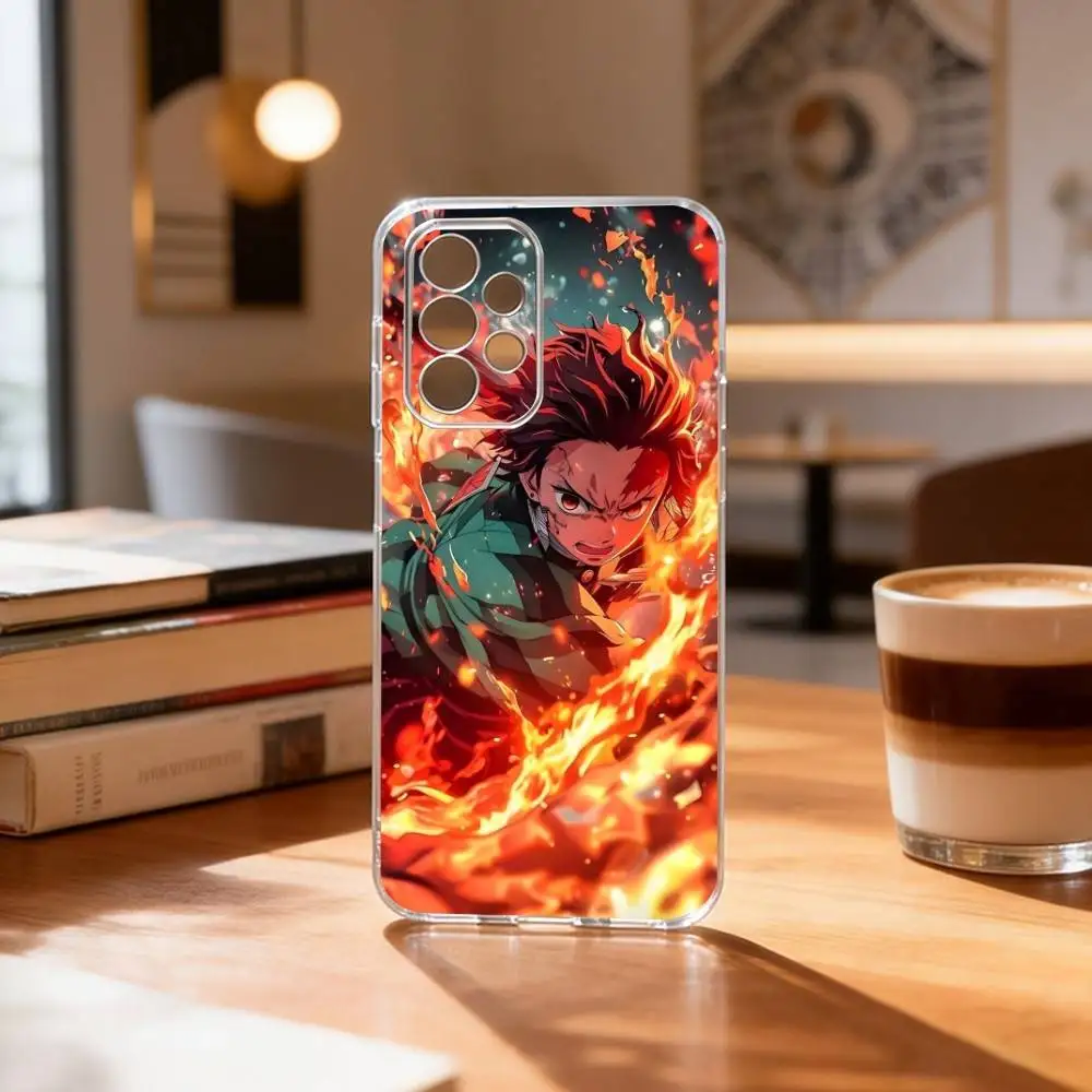 Фото Прозрачный чехол для телефона Demon Slayer Tanjiro Nezuko для Samsung S25, S24, S21, S22, S23, S30, Ultra, S20, Plus, Fe №5