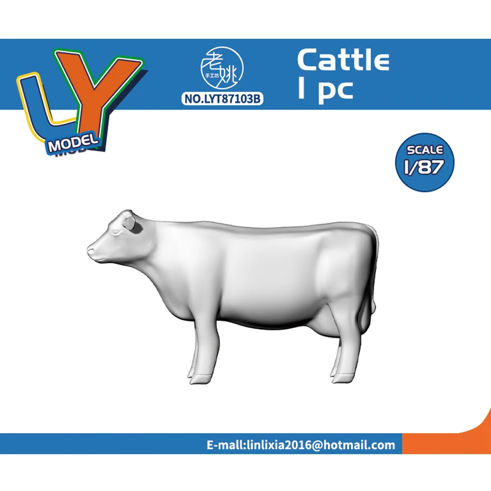 LAOY Studio LYT87103B HO 1:87 Cattle 1 pc FOR Model Railroads Display