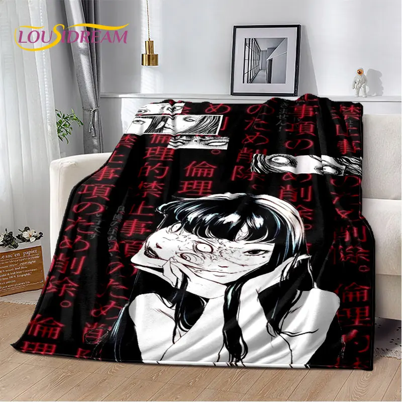 

Junji Ito Tomie Kawakami Ghost Soft Plush Blanket,Flannel Blanket Throw Blanket for Living Room Bedroom Bed Sofa Picnic Cover 3D