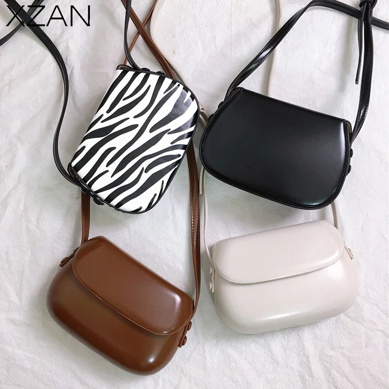 

Vintage Women Hard PU Leather Shoulder Bags Fashion Zebra Pattern Mini Handbag Ladies Casual Wild Cellphone Purse Crossbody Bag