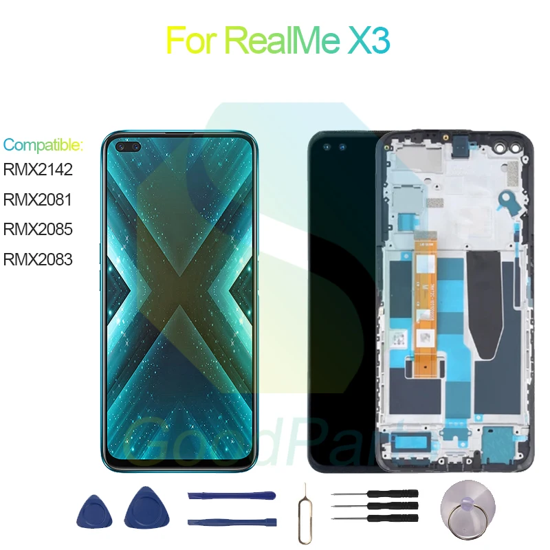 Сменный сенсорный ЖК-экран для RealMe X3 2400*1080 RMX2142 RMX2081 RMX2085 RMX2083