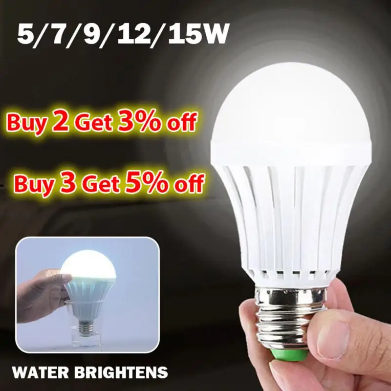 

E27 5W 7W 9W 12W 15W LED Emergency Light Led Bulb Battery Lighting Lamp Outdoor Lighting Bombillas Flashlight