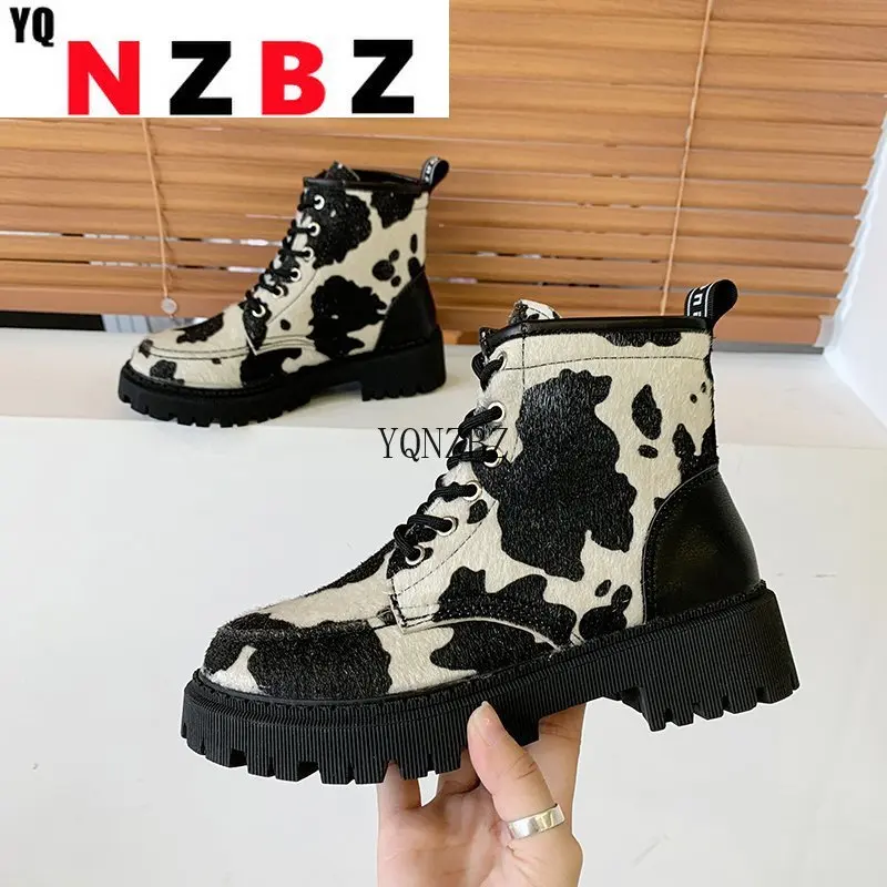 

vintage real horse hair western cowboy boots women shoes woman brand fashion motorcycle ankle boots autumn booties botas mujer