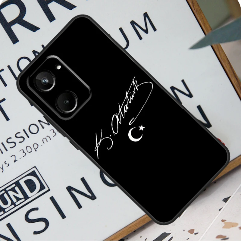 Mustafa Kemal Ataturk для Realme C55 C53 C67 GT Neo 5 6 9 10 11 12 Pro Plus C11 C25 C21Y C30 C31 C33 C35 C51 чехол