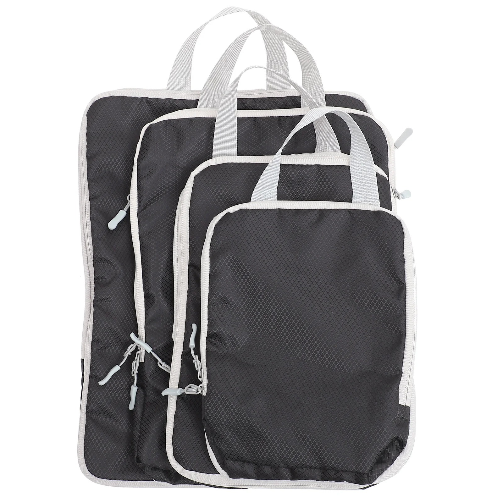 

4 Pcs Packing Cubes Compression Travel Big Package Compact Compressible Polyester Carry Suitcase