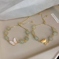 new palace style agate opal butterfly stitching bracelet womens fashion temperament adjustable bracelet hand jewelry