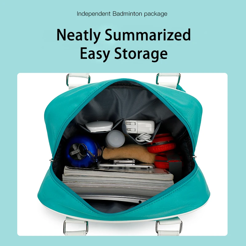 YWYAT Women Fashion Portable Handbag Badminton Racket Bag Shoulder for Sports Bag Waterproof for 2 Rackets