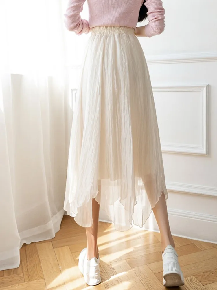 Женские повседневные длинные юбки новинка 2022 модная ассиметричная