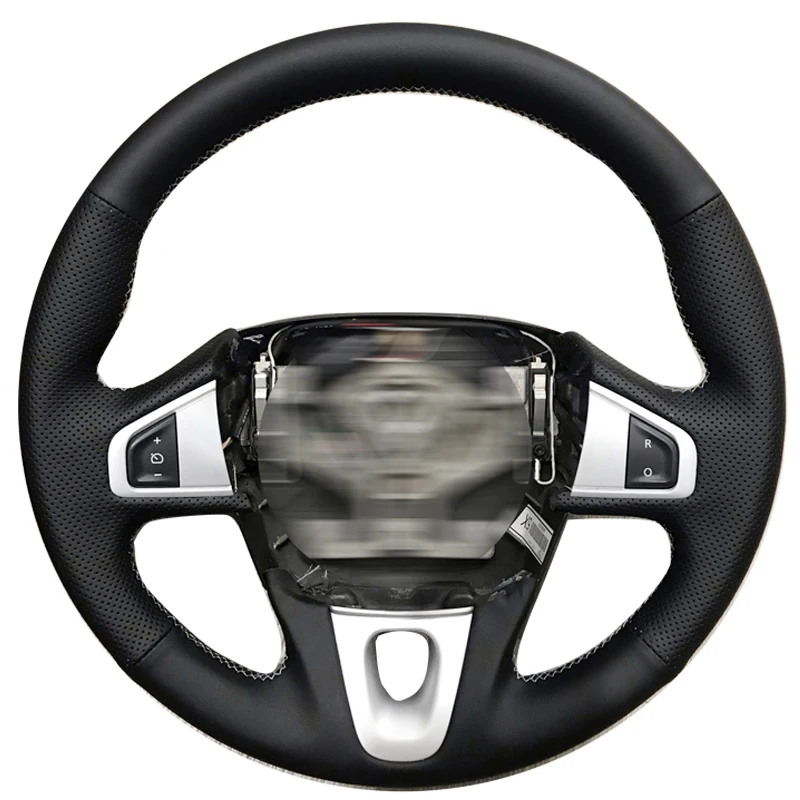 

Чехол на руль из черной натуральной кожи для Renault Megane 3 2009-2014 Scenic 2010-2015 Fluence ZE 2009-2016