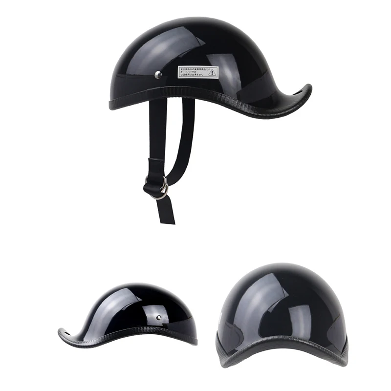 

Bright Black Scoop Motorcycle Helmet Fiberglass High Quality Japanese Style Electric Bicycle Cascos Vespa Capacete Motocross