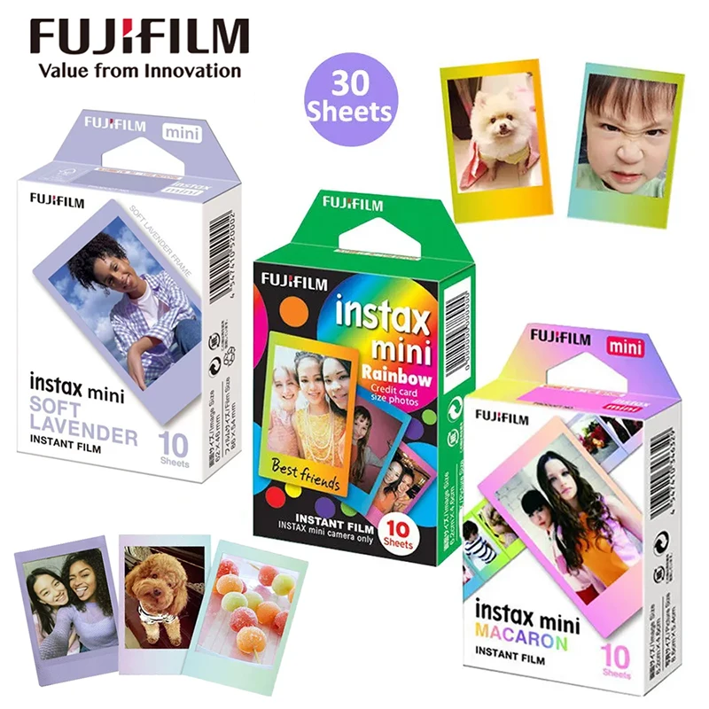 10/30 листов Fujifilm Instax Mini Color Design Films для Fuji 12 9 11 90 40 25 70 Evo SE LiPlay Camera SP-1/2