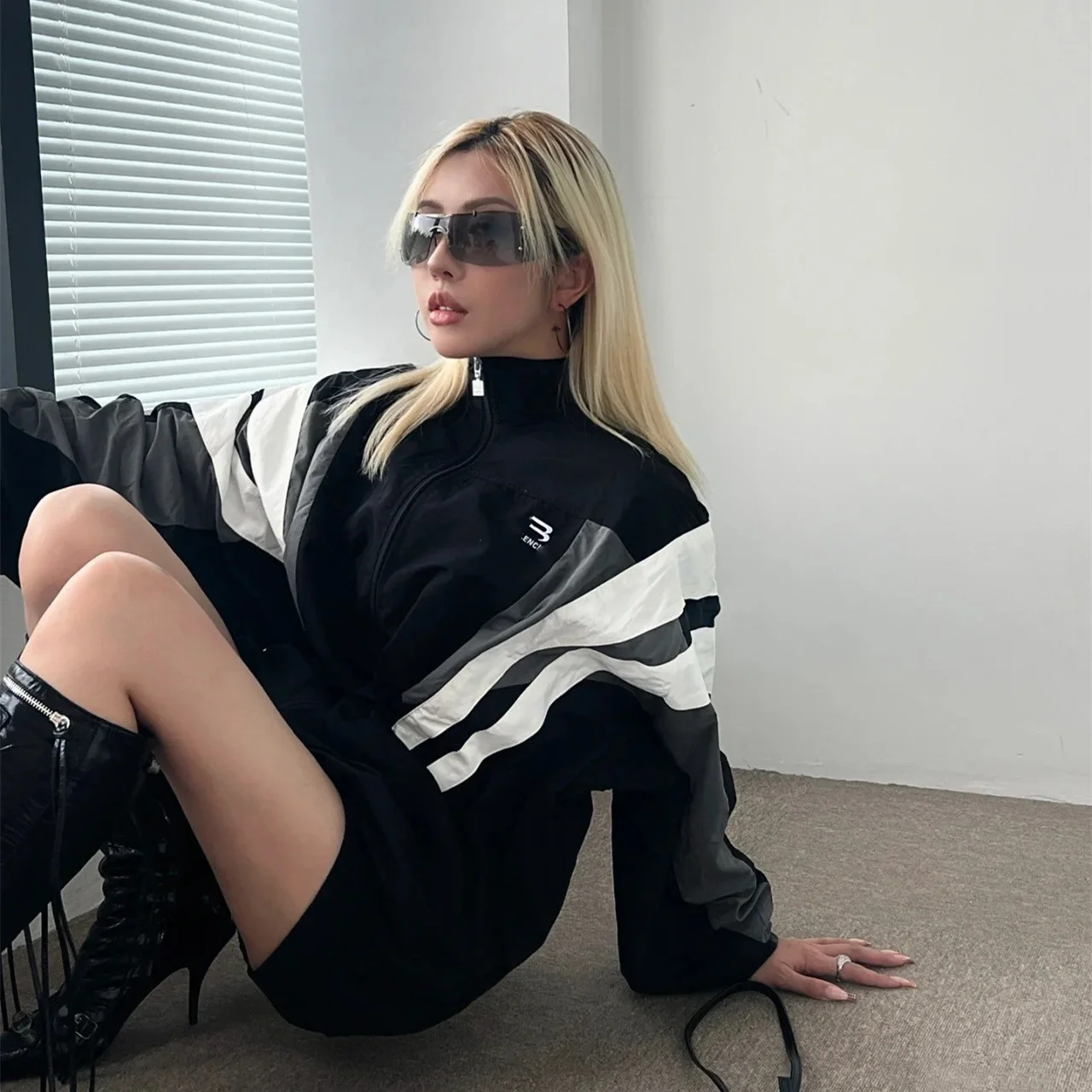 

Brand Men's High-end Jacket Original Stripe Splicing Design Women's Luxury Coat Unisex High Quality Sports Jackets Spring Autumn