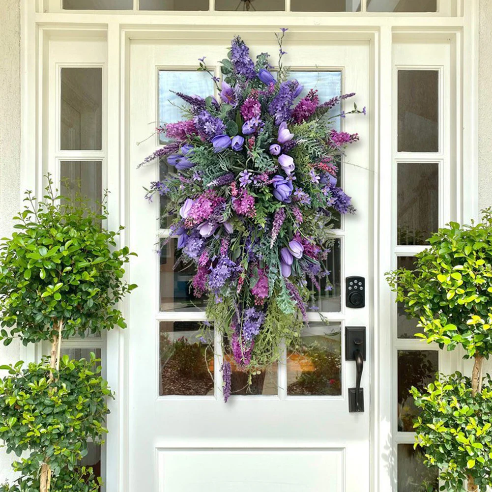 

Rustic Spring Wreath Flower Farmhouse Garland Home Decor Artificial Flower Wreath For Wedding Decoration Christmas Ornament