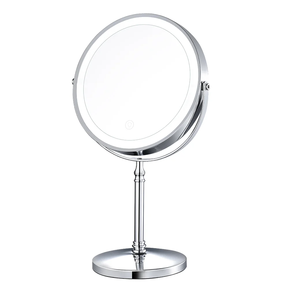 

Rechargeable 10X Magnifying Makeup Mirror LED Light Bathroom Tabletop Mirror