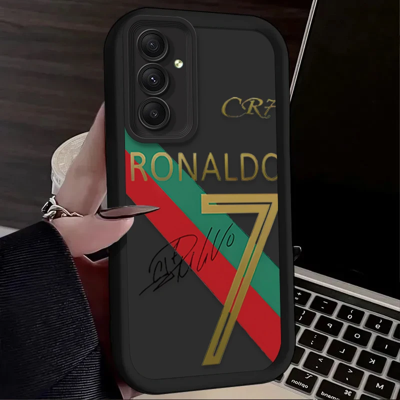 Чехол с футбольным номером 7 10 для Samsung Galaxy A55 A35 A25 A15 A05 A05S 5G A24 A13 A23 A12 A22 A32 A52 A52S A71 A72 A51