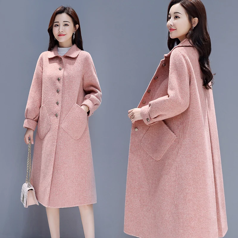 Женская шерстяная куртка 2024 осень и зима новое корейское свободное модное