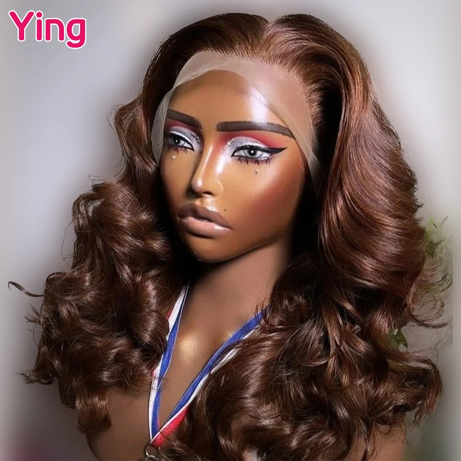 Ying Hair Chocolate Brown Colored 13x4 Lace Front Wig 10 A Human Hair 13x6 Lace Front Wig  PrePlucked 5x5 Transparent Lace Wig