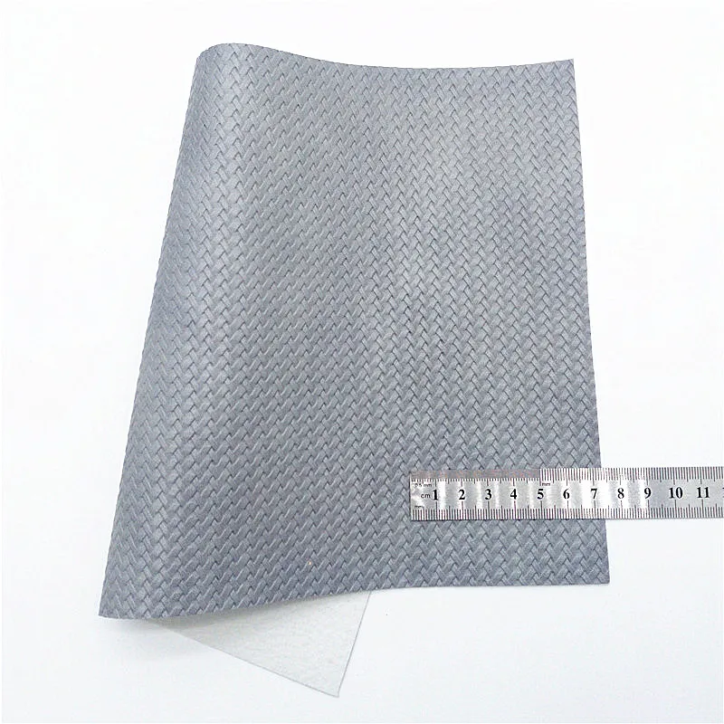 Серые листы из синтетического плетения с принтом леопарда и тиснением под кожу с крупным блестками для изготовления бантов DIY 21x29CM Q625 on.