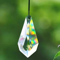muy bien clear crystal prism pendant suncatcher rainbow chaser chandelier parts diy home wedding hanging decor crafts