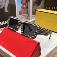 square sunglasses women black clear lens female retro shades brand designer eyewear 40045 2022 summer catwalk fashion sunglasses