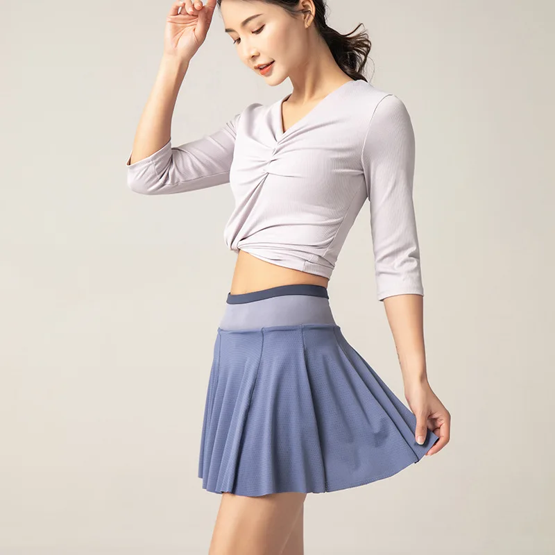 

Женские теннисные юбки, легкая плиссированная Спортивная одежда для гольфа, Спортивная мини-юбка для бега, с карманами и шортами