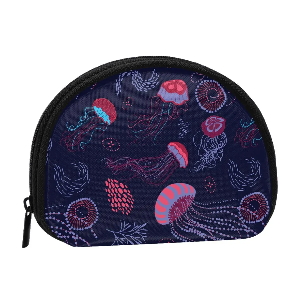 

Jellyfish 3D Printing Coin Purse Ladies Shopping Portable Silver Coin Bag Travel Mini Credit Card ID Card Bag Gift