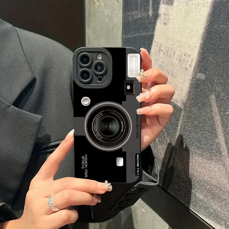 Фото Винтажный силиконовый чехол для телефона с камерой для Samsung Galaxy S25 S24 S23 S22 S21 Ultra Plus FE A16 A06 A26 A54 A32 A33 A56 Soft Cover №3