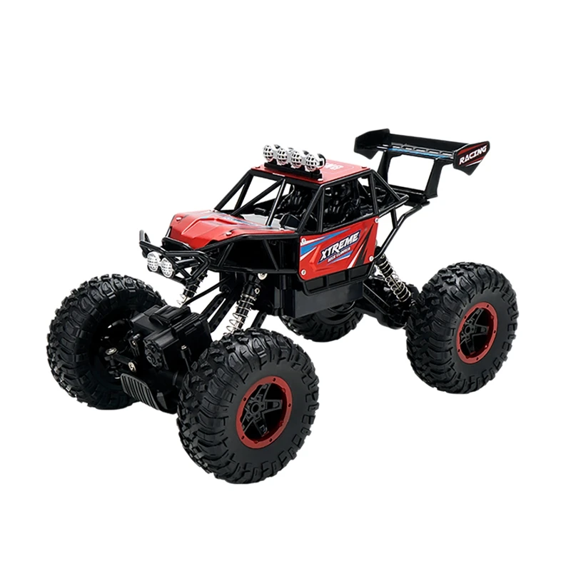 

1/14 RC Car 4WD Off-Road Crawler Climb Alloy LED Light Remote Control Vehicle Machine Electric RTR Model Toy Kids