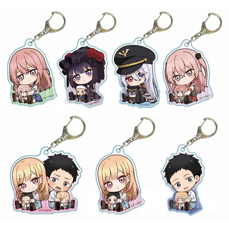 

New My Dress-Up Darling Acrylic Keychain Anime Cartoon Figure Gojo Wakana Inui Sajuna Kitagawa Marin Pendant Keyring Gifts