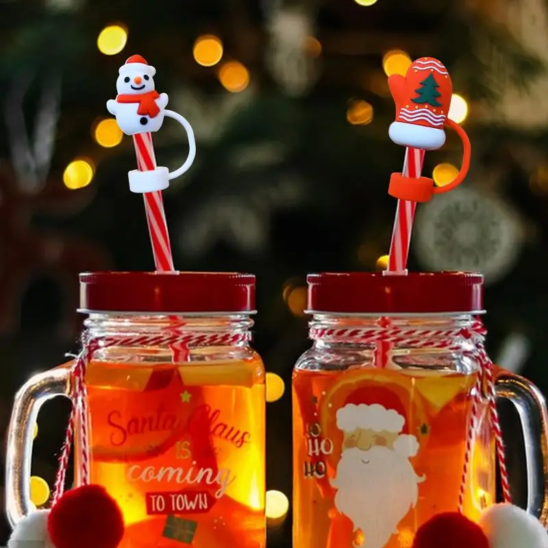 Соломенный топпер защитные крышки 6 шт. колпачки для соломенных крышек