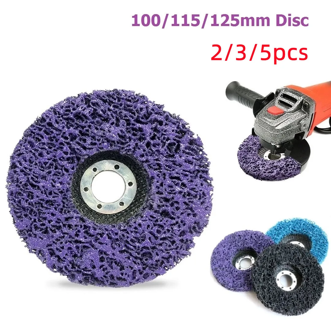 2/3/5pcs 100/115/125mm Grind Disc Abrasive Wheel Paint Rust Remover Poly Strip for Angle Grinder Clean Polish Metal |