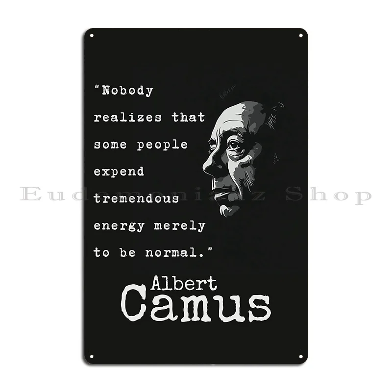 Альберт Камус Цитата Нигилизм Эзистенциализм Книгток Металлическая вывеска