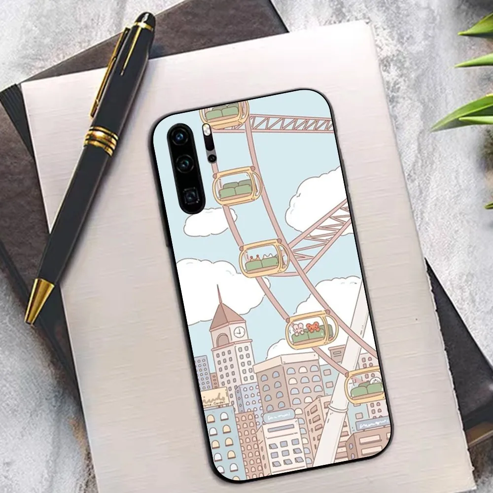 Милый чехол для телефона с зеленым растением Kawaii Huawei P 8 9 10 20 30 40 50 Pro Lite Psmart Honor lite 70